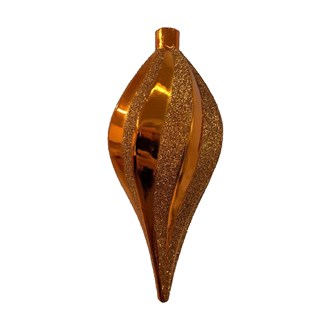 Ornament Shuttle Shiny Copper  with Glitter 200mm