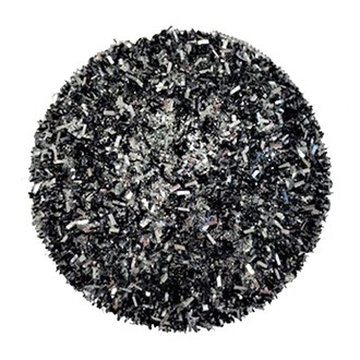 Bauble Long Glitter Black 100mm 