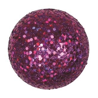 Bauble Sequin Purple/fuchsia with Glitter 100mm