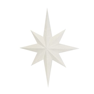 Star 8 Point Glitter White