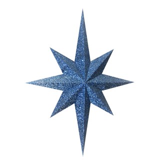 Star 8 Point Glitter Blue 