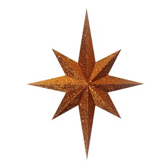 Star 8 Point Glitter Copper 800mm