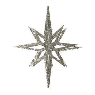 Star 3D Glitter Silver 