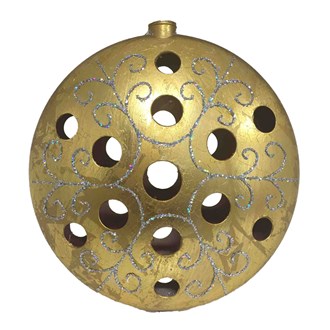 Large Flat Hollow Ball Antique Gold and Silver 300mm