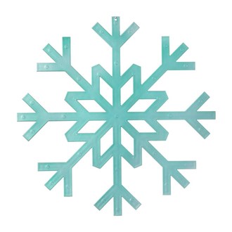 Snowflake Crystal Pearlescent Teal 600mm