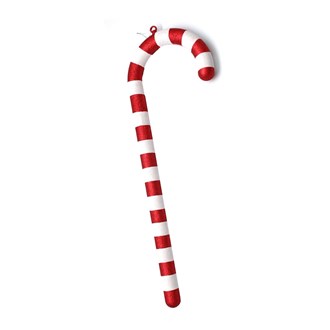 Large Candy Cane Red and White Glitter 