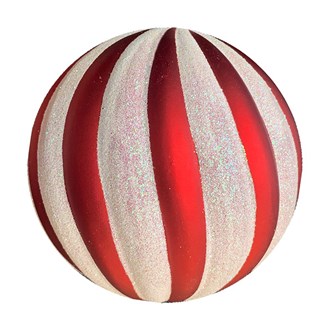 Bauble Matt Red and White