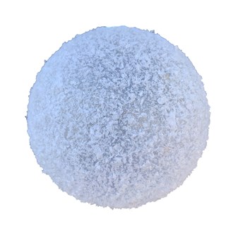 Bauble Clear with White Snow Glitter 80mm
