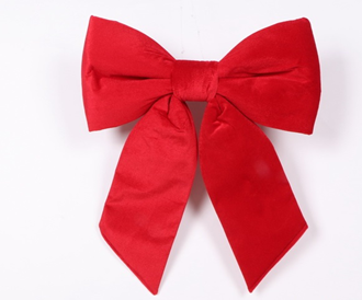 Large Bow Structured 2 Loop Red Velvet 460mmx560mm