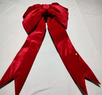 Large Bow Structured 4 Loop Red Velvet 610mmx760mm 