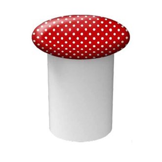 Toadstool Padded Stool Red and White 400mm