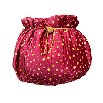 Santa Sack Velvet Red with Gold Stars 670mm