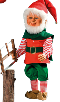 Animatronic Figure Santa's Helper Sawing 950mmx600mm