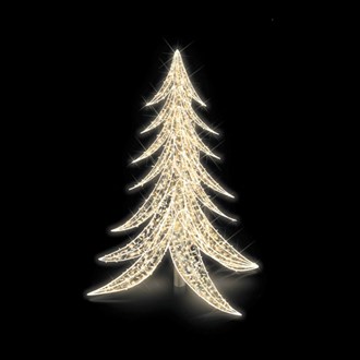 Christmas Tree Stylised 3D Illuminated 24Volt Warm White LED and Cool White Rope Light Outline 6M x 4.8M