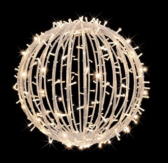 Sphere 3D Illuminated with 230V Warm White Flash LED 500mm