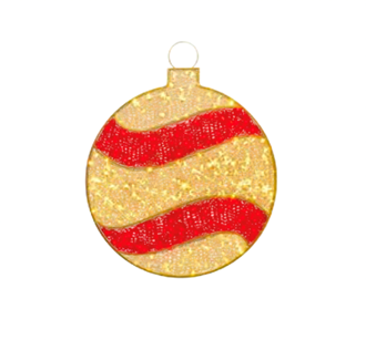 Bauble 2D Aberdeen Illuminated 24Volt Warm White and Red Flash LED 1.2M x 1M
