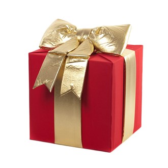 Gift Box Foldable Red and Gold