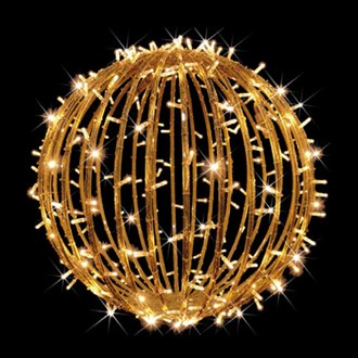 Sphere 3D Illuminated with 230V Warm White Flash LED 500mm