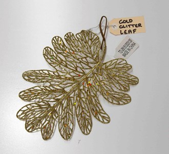 Leaf Pick Gold Glitter 360mm