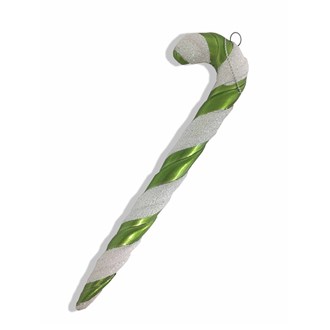 Ornament Candy Cane Lime and White 190mm