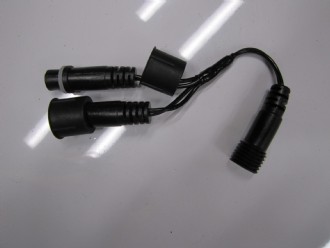 LED Light Splitter Black Cable 1 Male to 2 Female Connections Indoor