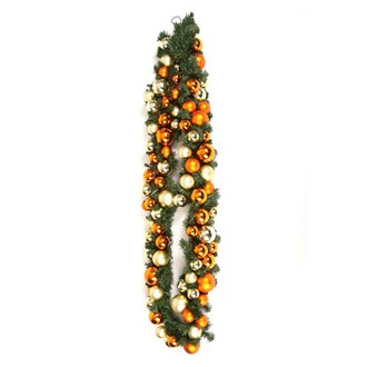 Garland Straight Green Pre Decorated with Custom Colours 