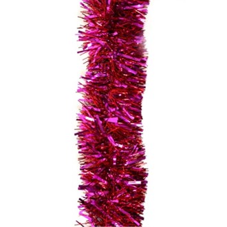 Tinsel Shiny Fuchsia and Red 6 Ply 150mm x 6M