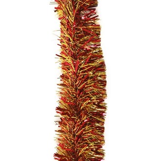 Tinsel Shiny Red and Gold 6 Ply 150mm x 6M