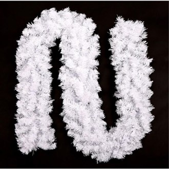 Garland Straight White with Snow Flocked Tips 2.7M 