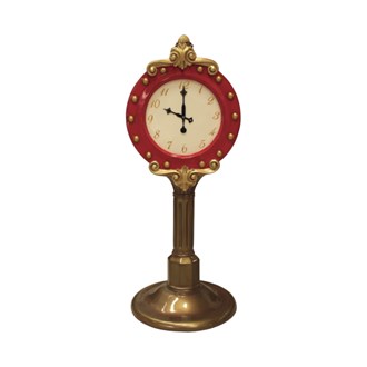 Santa Clock Pedestal Style Fibreglass Red 1.6M