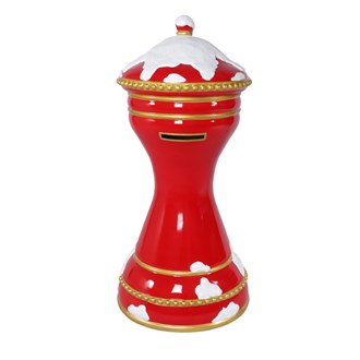 Santa Mailbox Chess Piece Style Fibreglass Red and Gold 1.3M x 550mm