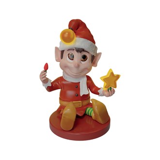 Elf Playing with Decorations Fibreglass Red 650mm