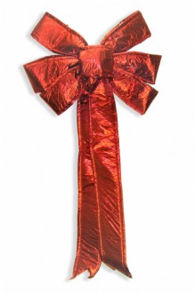Large Bow Satin 7 Loop Red 900mm