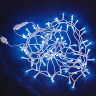 Light String Cool White 20% Flash LED on White Cable 5M Indoor Joinable