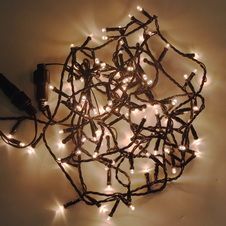 Light String Twinkle Warm White LED Black Cable 10M with Memory Controller Indoor