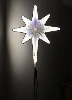 Star 8 Point Illuminated Cool White 240 Volt LED with Acrylic Centre 390mm x 450mm