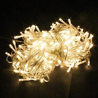 Light String Warm White 20% Flash on White Cable 5M Indoor Joinable