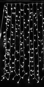 Curtain Light Cool White LED on Black Cable 1M x 3M Indoor Joinable