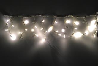Fringe Light Cool White LED on White Cable 1M x 300mm Outdoor Joinable